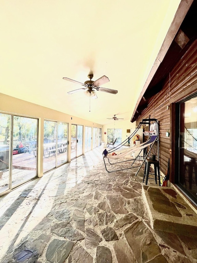 307 S King Lake Rd, Scroggins, TX 75480 - sunroom / solarium with stone floors