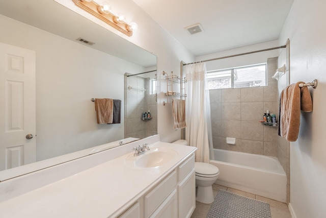 5309 Chatsworth Ln, Fort Worth, TX 76244 - full bath with tile patterned floors, toilet, vanity, and shower / bath combo