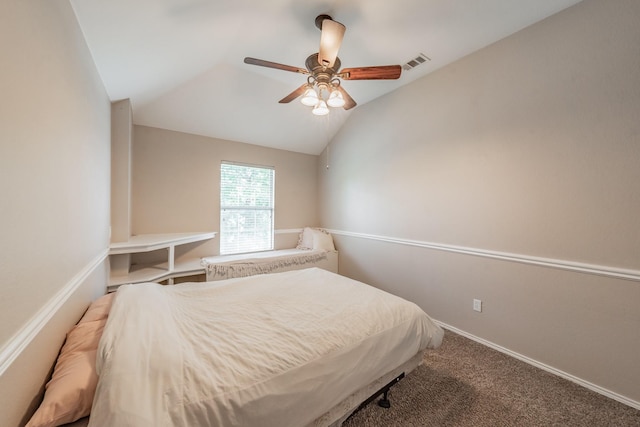 5309 Chatsworth Ln, Fort Worth, TX 76244 - bedroom with lofted ceiling, a ceiling fan, carpet, and baseboards