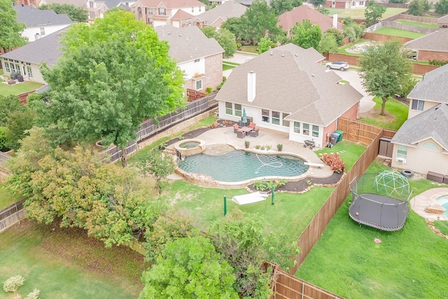5309 Chatsworth Ln, Fort Worth, TX 76244 - aerial perspective of suburban area with a pool