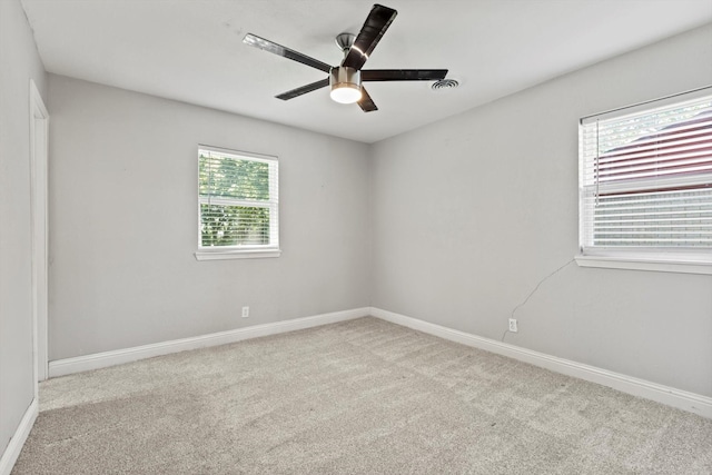 5509 Cloverdale Dr, Fort Worth, TX 76134 - unfurnished room with carpet flooring, ceiling fan, and baseboards