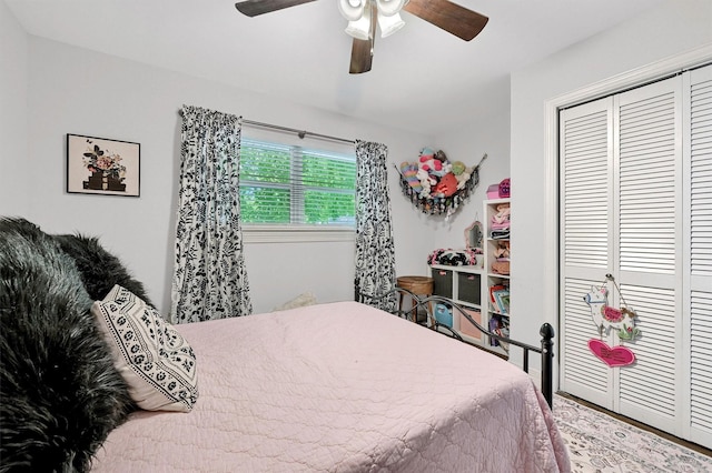 1705 W Belden St, Sherman, TX 75092 - bedroom featuring a closet and ceiling fan