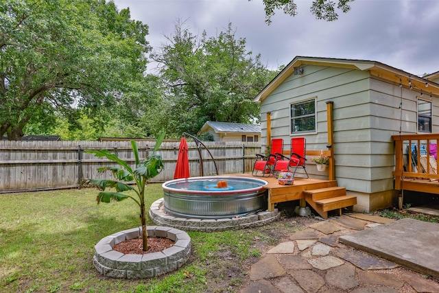216 E Tennie St, Gainesville, TX 76240 - view of yard with a deck