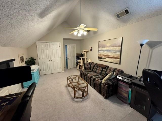 600 Black Rock Ct, Irving, TX 75063 - full bath featuring a textured ceiling, vanity, toilet, and curtained shower