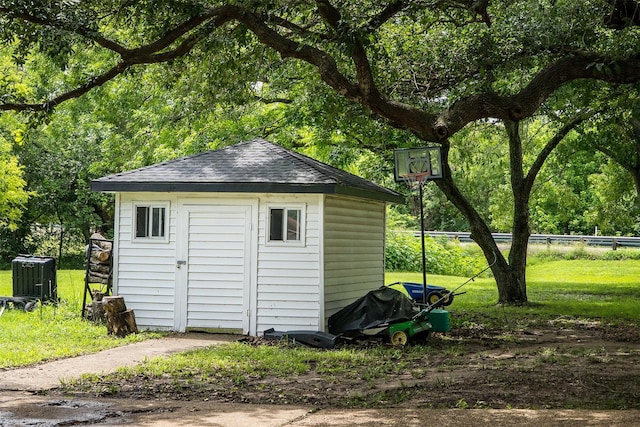 519 S Pearl St, Kemp, TX 75143 - view of shed with central AC unit