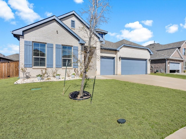 1708 Jamestown Dr, Forney, TX 75126 - view of front facade with brick siding, concrete driveway, and a garage