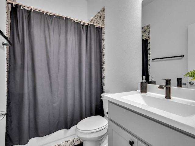 1708 Jamestown Dr, Forney, TX 75126 - full bath with toilet, vanity, and shower / bath combination with curtain