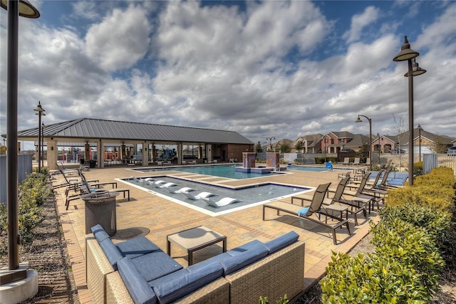 1708 Jamestown Dr, Forney, TX 75126 - community pool with a gazebo and a patio