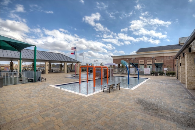 1708 Jamestown Dr, Forney, TX 75126 - community pool with a gazebo and a patio area
