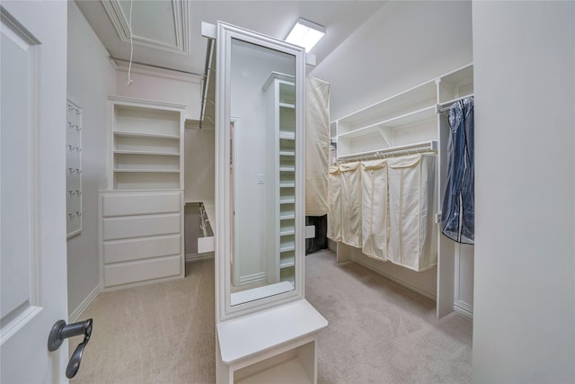 5622 Braemar Dr, Frisco, TX 75034 - spacious closet featuring attic access and carpet