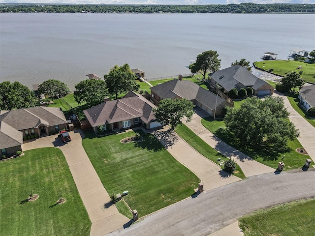 711 Aqua Vista Dr, Granbury, TX 76049 - aerial view of residential area with a nearby body of water