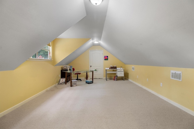18551 Lazy Ln, Flint, TX 75762 - additional living space with vaulted ceiling, carpet flooring, and baseboards