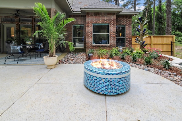 18551 Lazy Ln, Flint, TX 75762 - view of patio featuring ceiling fan