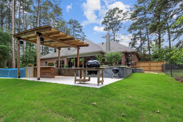 18551 Lazy Ln, Flint, TX 75762 - view of yard featuring area for grilling and a patio area