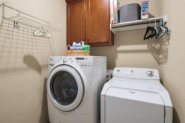 3617 Fordham St, Frisco, TX 75036 - washroom with separate washer and dryer and cabinet space