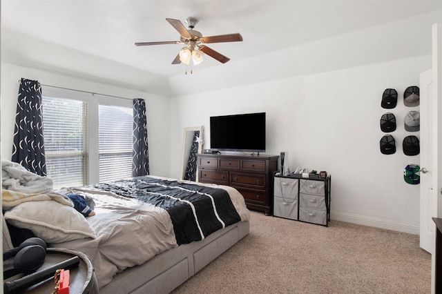 3617 Fordham St, Frisco, TX 75036 - bedroom with light carpet, baseboards, and ceiling fan