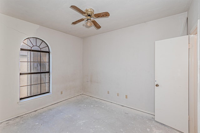 4430 Point Blvd Unit 204, Garland, TX 75043 - spare room with ceiling fan and concrete floors