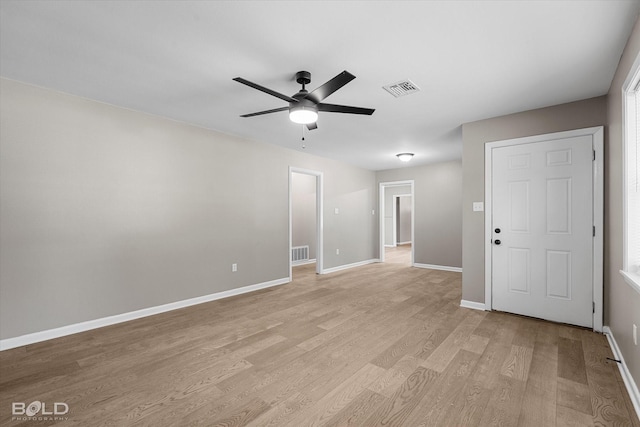 9312 Pine Grove St, Shreveport, LA 71118 - spare room featuring a ceiling fan, light wood finished floors, and baseboards