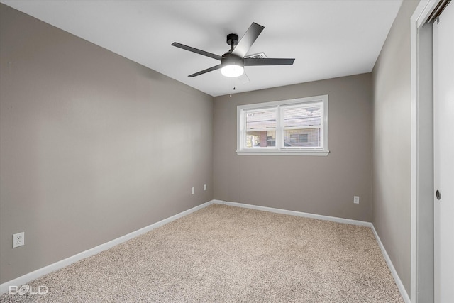 9312 Pine Grove St, Shreveport, LA 71118 - spare room with carpet, ceiling fan, and baseboards