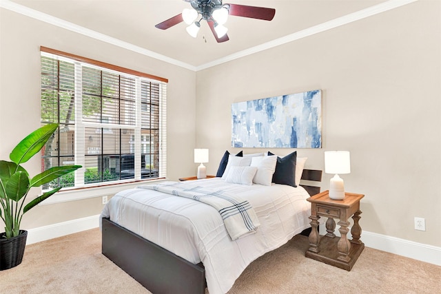1600 Abrams Rd Unit 58, Dallas, TX 75214 - bedroom with carpet flooring, baseboards, ornamental molding, and ceiling fan