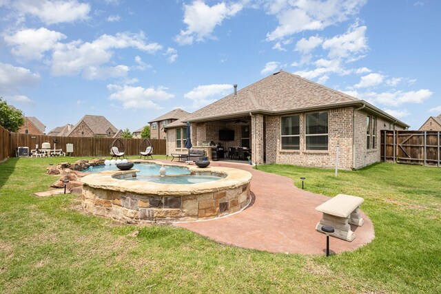 1502 Barley Ct, Forney, TX 75126 - view of swimming pool with a patio area and a pool with connected hot tub