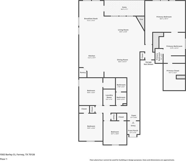 1502 Barley Ct, Forney, TX 75126 - home floor plan