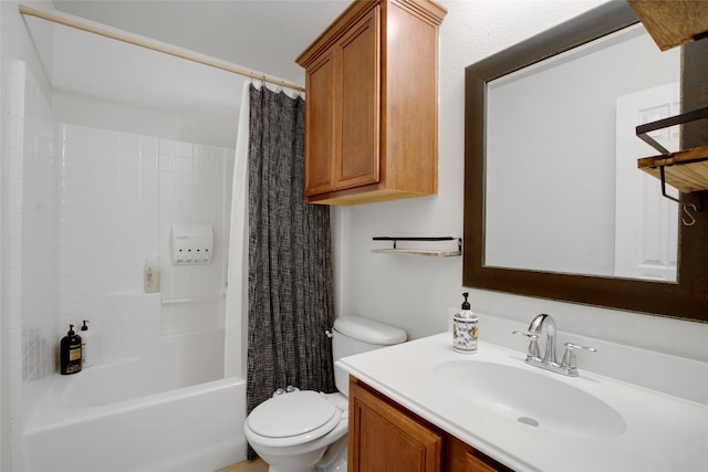 1212 Live Oak St, Royse City, TX 75189 - full bathroom with toilet, vanity, and shower / bath combination with curtain