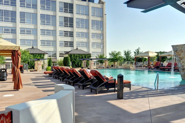 2600 W 7th St Unit 1713, Fort Worth, TX 76107 - community pool with a gazebo and a patio