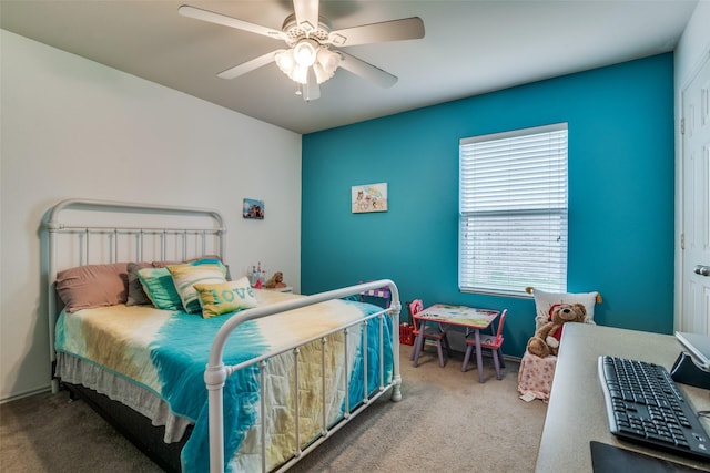 1224 Evergreen St, Royse City, TX 75189 - carpeted bedroom with a ceiling fan