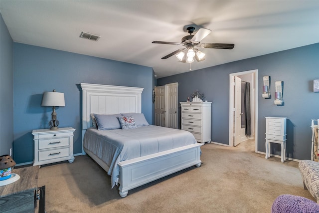 1224 Evergreen St, Royse City, TX 75189 - bedroom featuring light colored carpet, baseboards, and ceiling fan