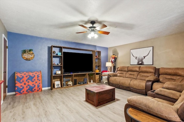 1004 Fairway Ln, Mexia, TX 76667 - living room featuring wood finished floors and ceiling fan