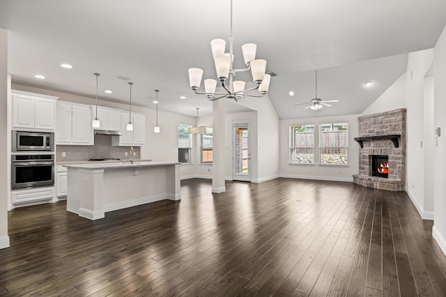 1514 Carnation St, Celina, TX 75078 - kitchen featuring stainless steel appliances, open floor plan, plenty of natural light, light countertops, and recessed lighting