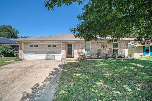 816 Cross Timbers Dr, Fort Worth, TX 76108 - view of front of house featuring a garage, driveway, a front lawn, and brick siding