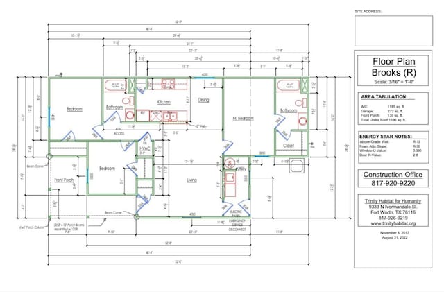 2422 Langston St, Fort Worth, TX 76105 - floor plan / room layout