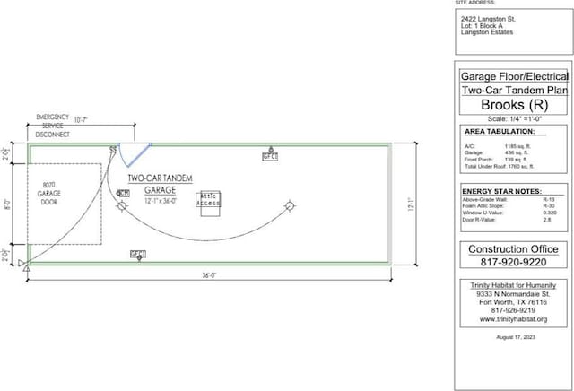 2422 Langston St, Fort Worth, TX 76105 - room layout