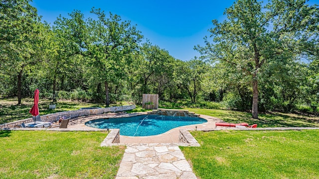 1851 Rock Church Hwy, Tolar, TX 76476 - swimming pool featuring a yard and a patio area