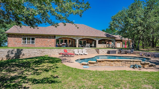 1851 Rock Church Hwy, Tolar, TX 76476 - view of pool featuring a patio area and a yard