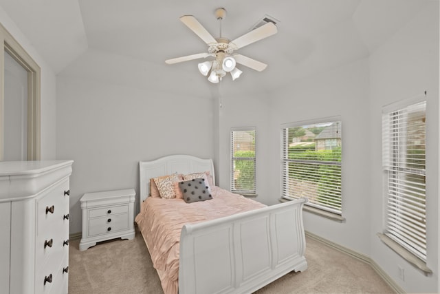 608 Guadalupe Rd, Keller, TX 76248 - bedroom with light colored carpet, ceiling fan, and baseboards