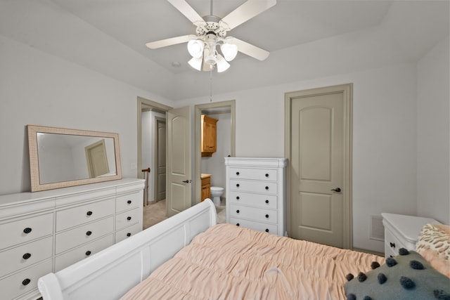 608 Guadalupe Rd, Keller, TX 76248 - bedroom with connected bathroom and ceiling fan