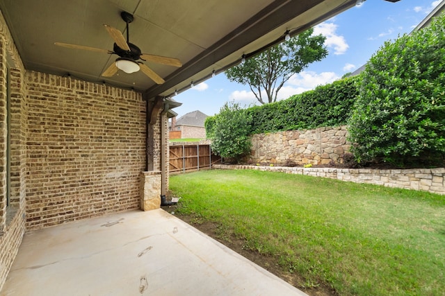 608 Guadalupe Rd, Keller, TX 76248 - view of yard featuring ceiling fan and a patio