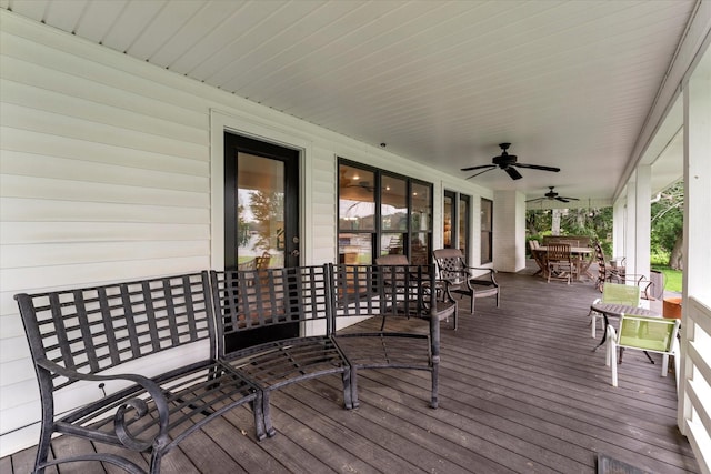 7016 Fm 3054, Malakoff, TX 75148 - deck featuring outdoor dining area and ceiling fan