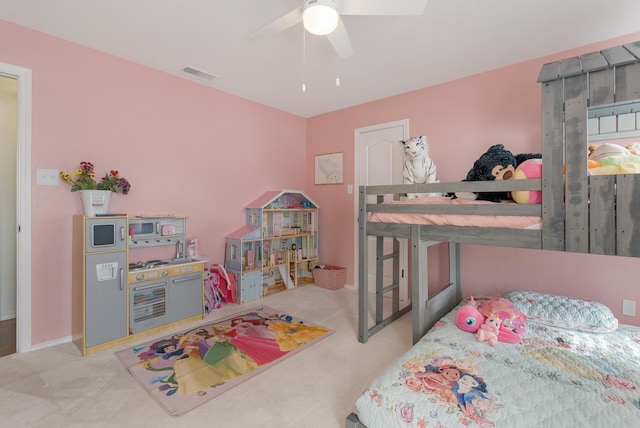 40 Pebble Beach St, Abilene, TX 79606 - bedroom with carpet flooring, a ceiling fan, and baseboards