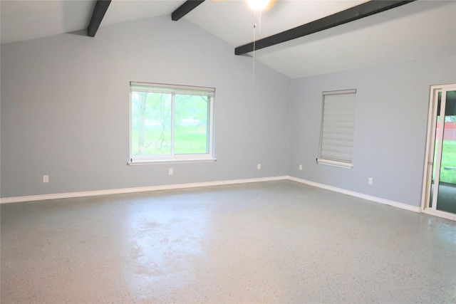 494 Lannius Rd, Dodd City, TX 75438 - unfurnished room featuring ceiling fan, baseboards, and speckle patterned floor