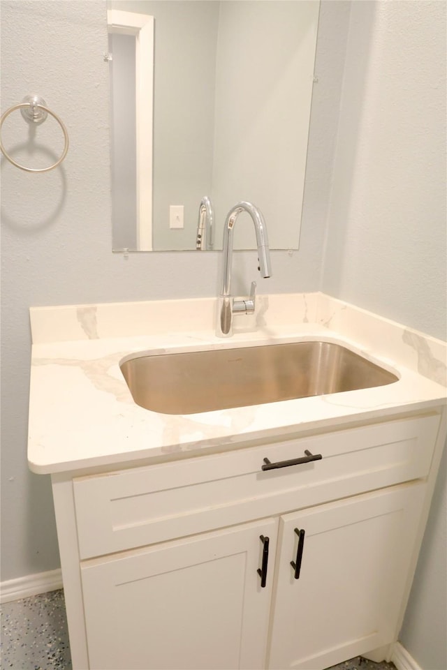 494 Lannius Rd, Dodd City, TX 75438 - bathroom with vanity and baseboards