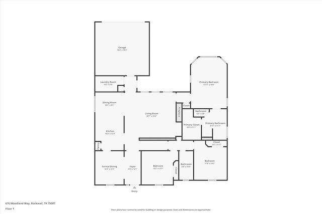 676 Woodland Way, Rockwall, TX 75087 - home floor plan