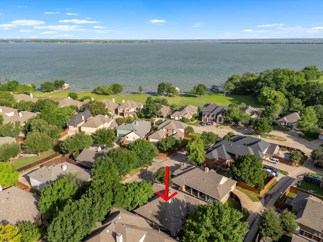 676 Woodland Way, Rockwall, TX 75087 - aerial view of property's location featuring nearby suburban area and a nearby body of water