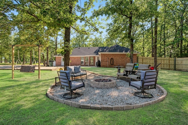 3966 Farm Road 196 N, Paris, TX 75462 - view of yard with a fire pit