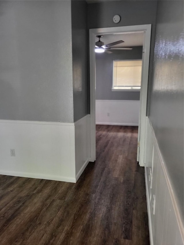 1906 N 4th St, Killeen, TX 76541 - hall with dark wood-style flooring and wainscoting