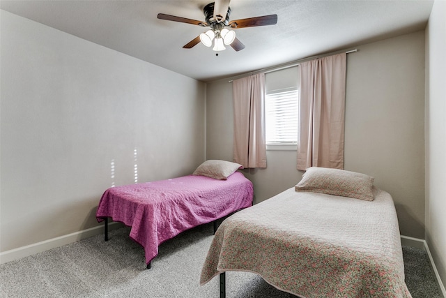 1017 Meadowbrook Dr, Grapevine, TX 76051 - carpeted bedroom featuring baseboards and a ceiling fan
