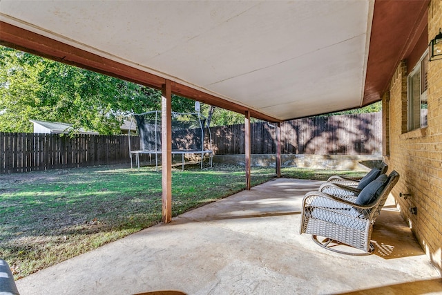 1017 Meadowbrook Dr, Grapevine, TX 76051 - view of patio / terrace with a trampoline